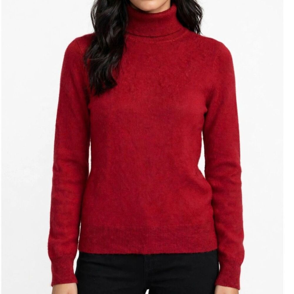 Apt. 9 100% Cashmere Turtleneck Sweater - Size S - Red Knit